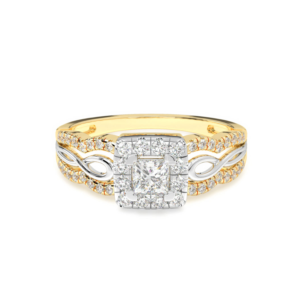 ZoÃ©  Princess Halo with PaveÌ