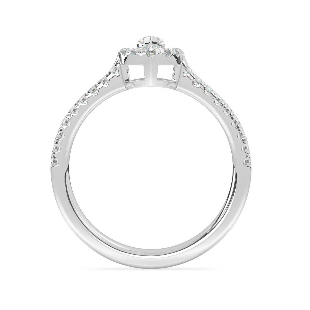 Virginie  Marquise Halo with PaveÌ