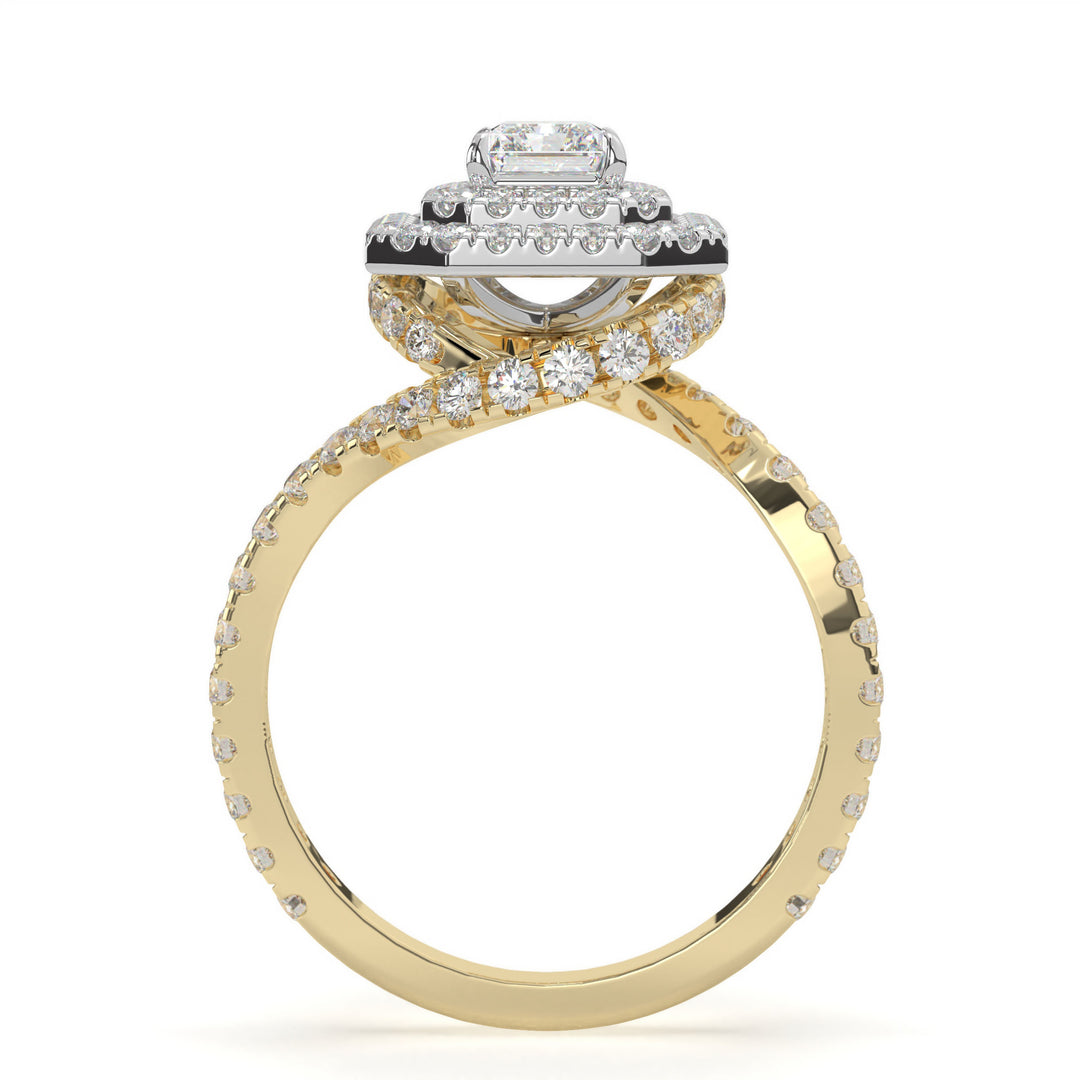 Aurora  Radiant Double Halo Statement Ring