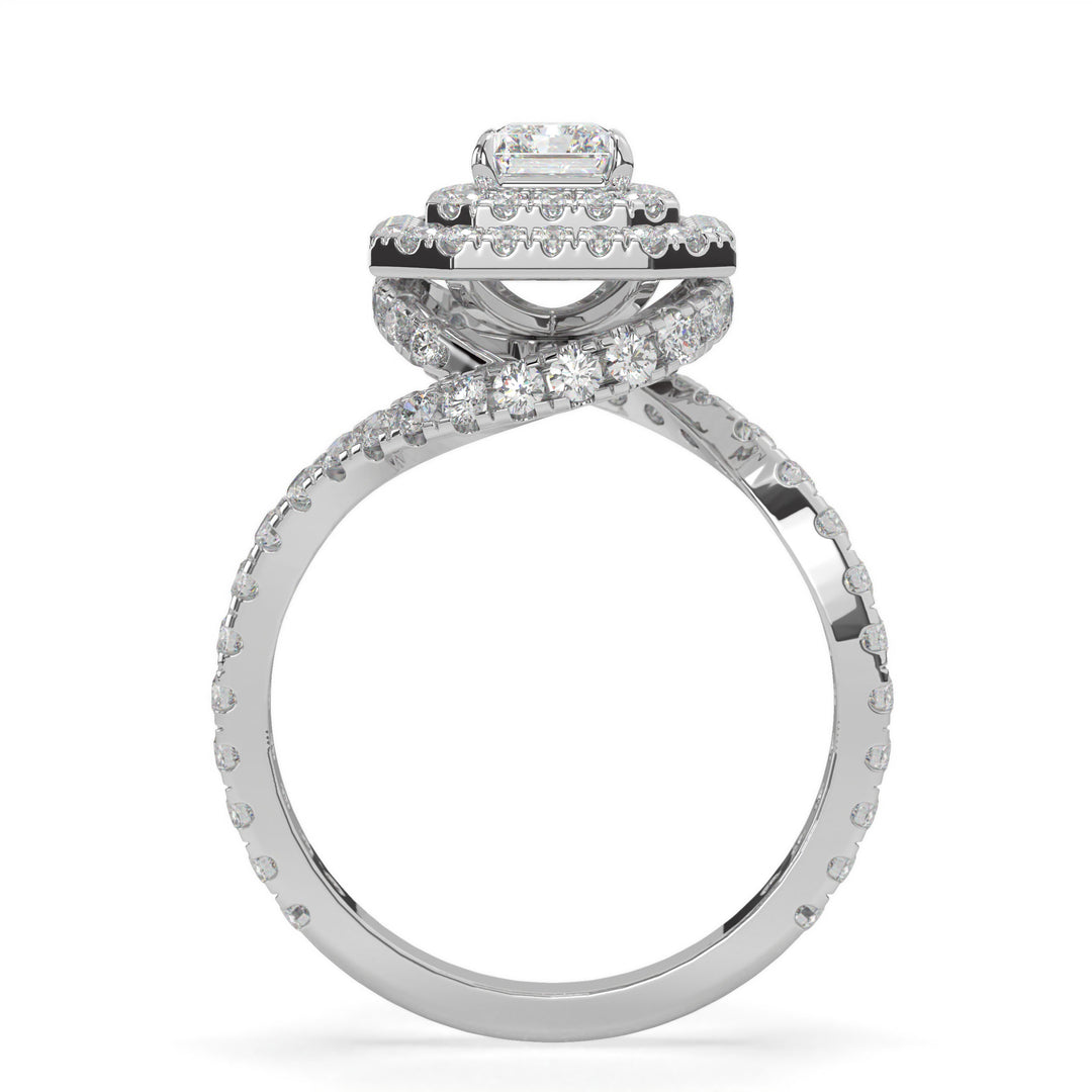 Aurora  Radiant Double Halo Statement Ring