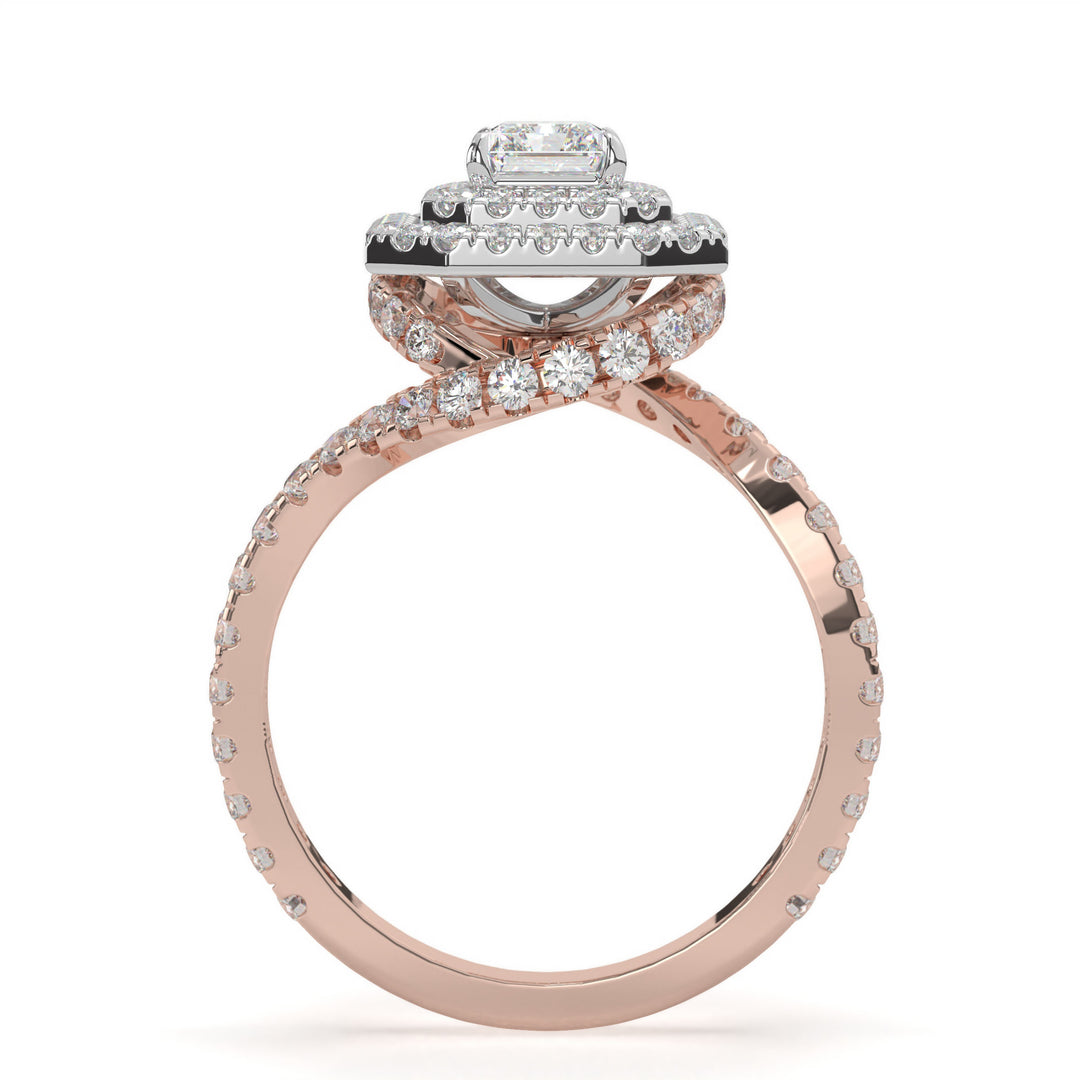 Aurora  Radiant Double Halo Statement Ring