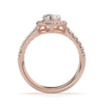 Load image into Gallery viewer, Yvette-Pear halo solitaire ring