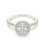 Load image into Gallery viewer, Vivienne-Classic double halo solitaire