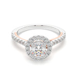 Load image into Gallery viewer, Vivienne-Classic double halo solitaire