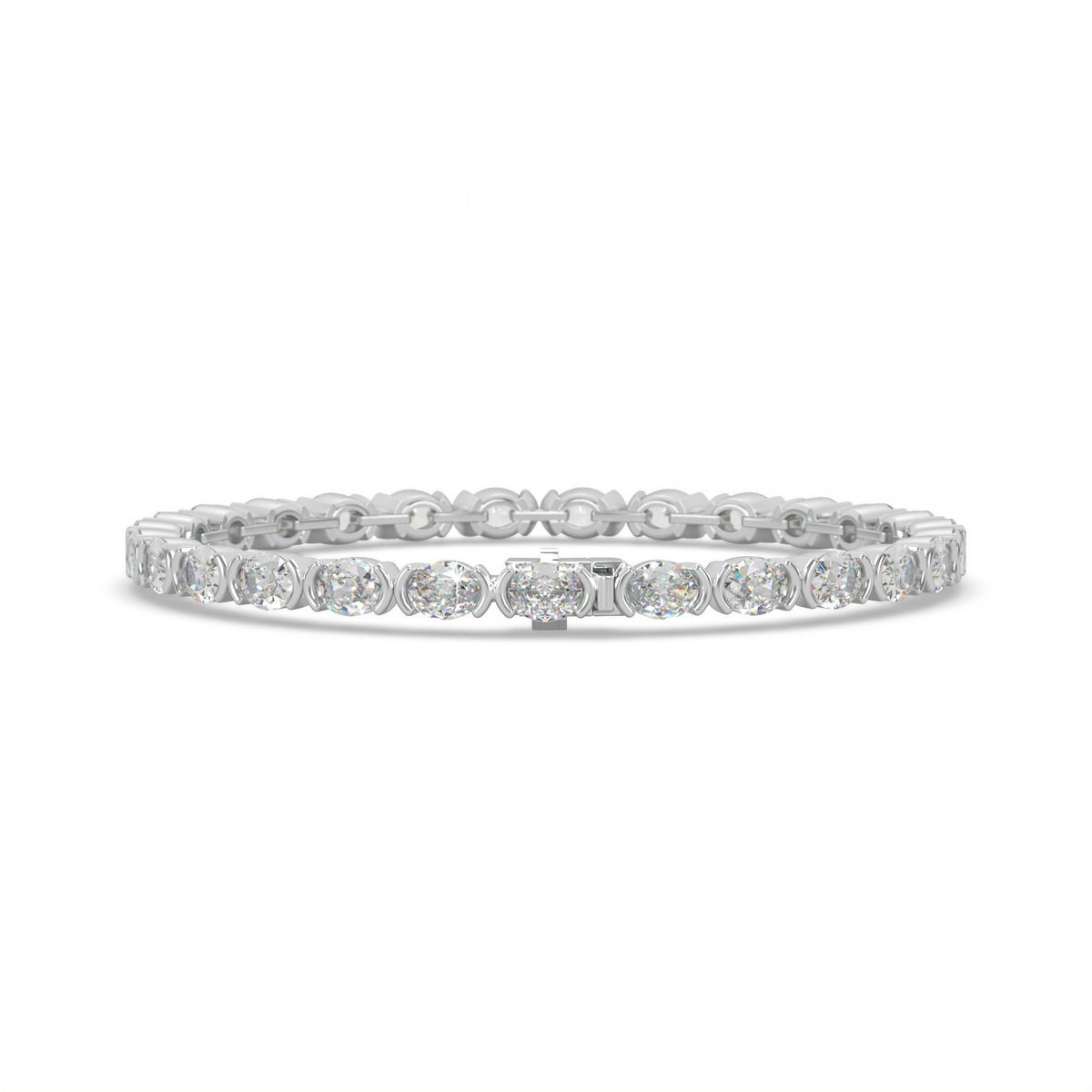 Nicoletta  refined diamond line bracelet