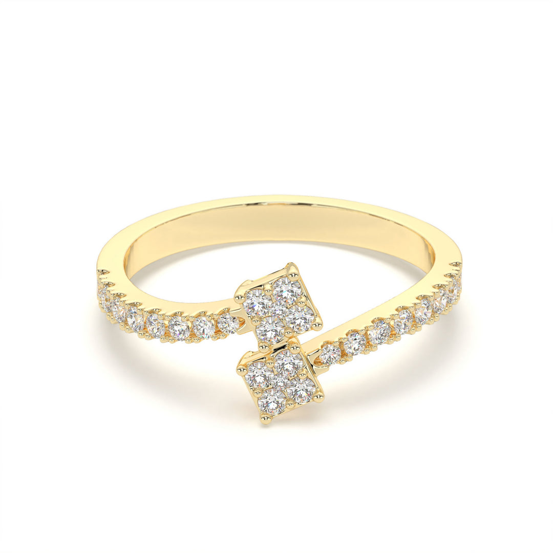 HÃ©lÃ¨ne  Elegant Twin-square Diamond Ring