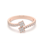 Load image into Gallery viewer, Hélène - Elegant twin-square diamond ring