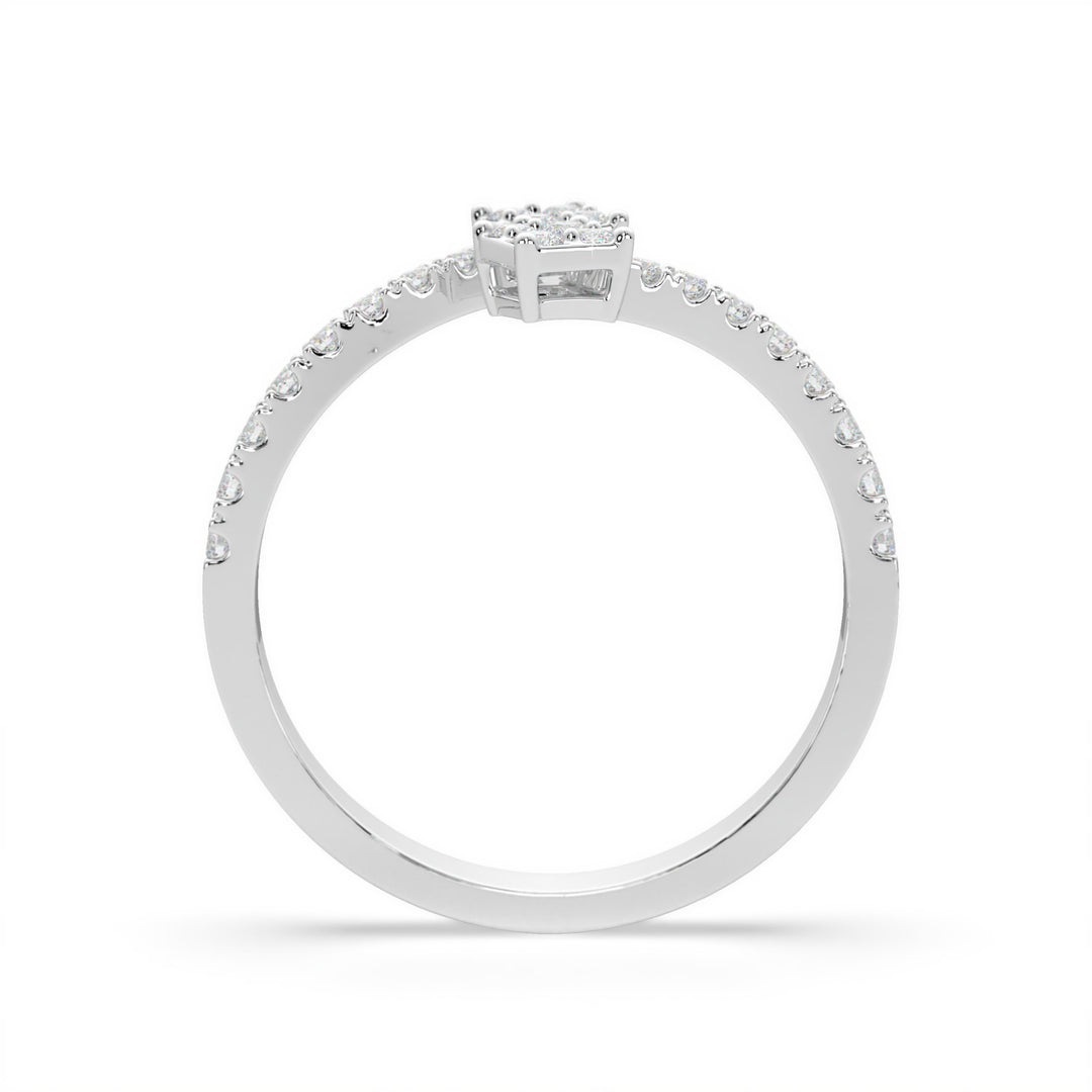 Hélène - Elegant twin-square diamond ring