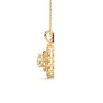 Load image into Gallery viewer, Coralie - Sunburst Diamond Halo Pendant