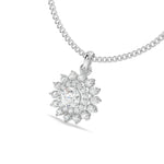Load image into Gallery viewer, Coralie - Sunburst Diamond Halo Pendant