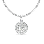 Load image into Gallery viewer, Colette - Radiant Diamond Halo Pendant
