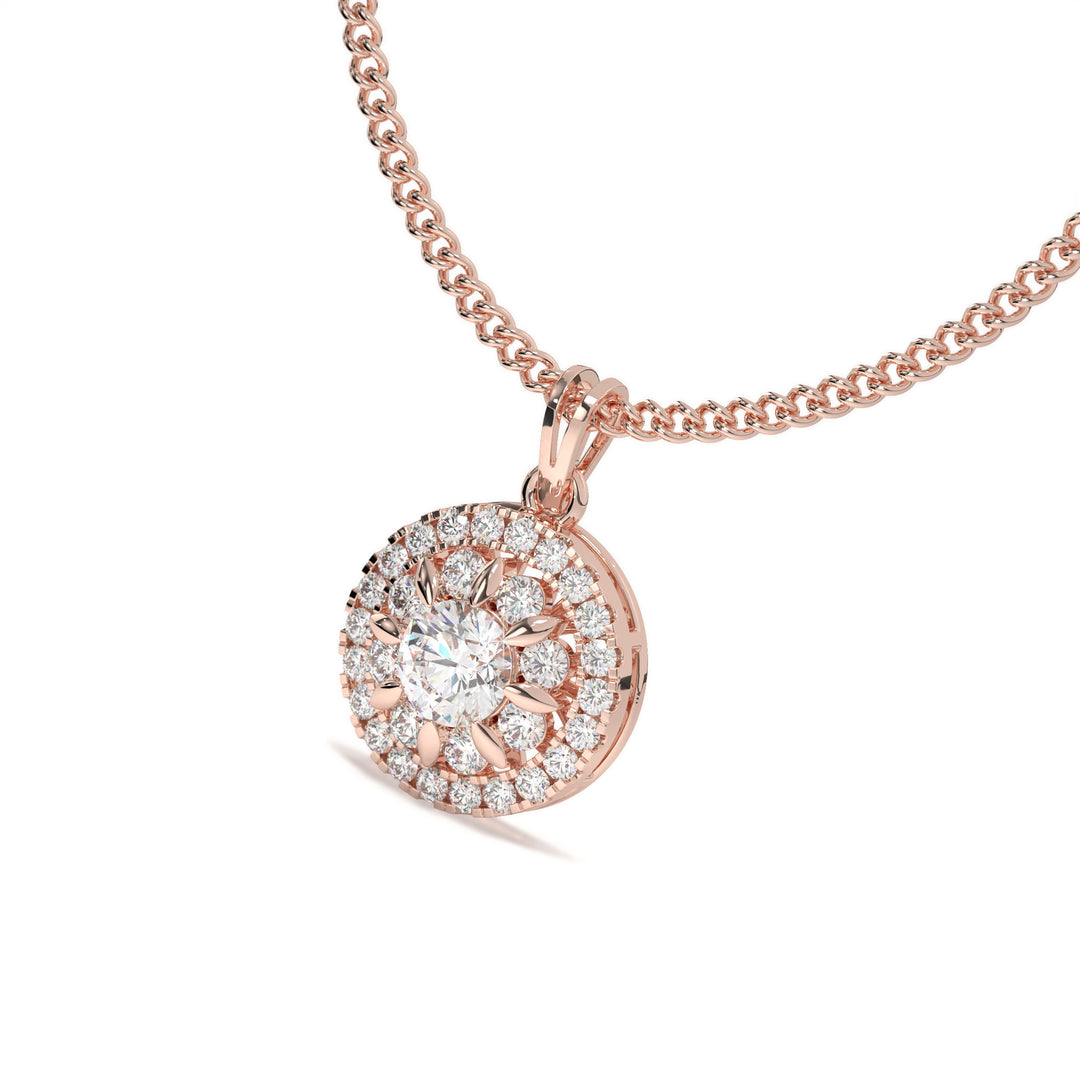 Colette <br> Radiant Diamond Halo Pendant