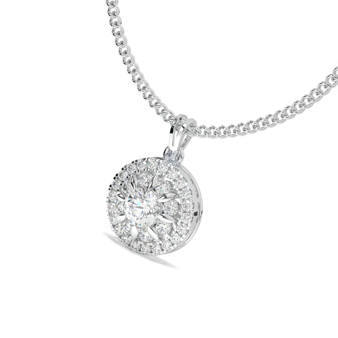 Colette <br> Radiant Diamond Halo Pendant