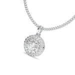 Load image into Gallery viewer, Colette - Radiant Diamond Halo Pendant