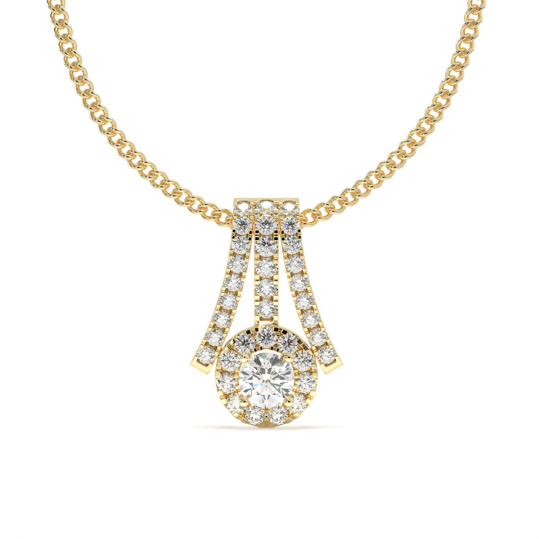 DaphnÃ©e  Radiant Gold Diamond Pendant