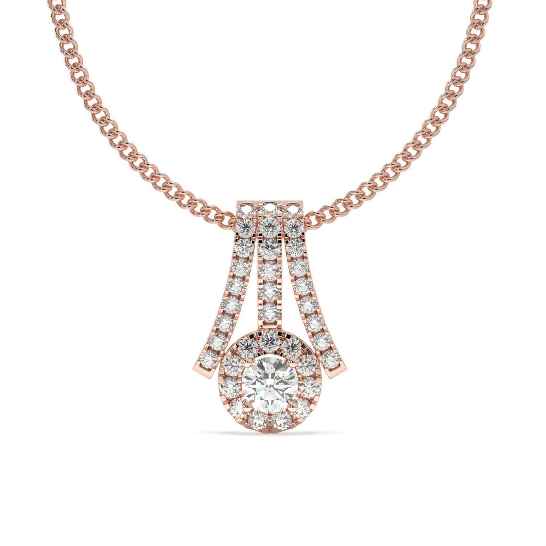 Daphnée - Radiant Gold Diamond Pendant