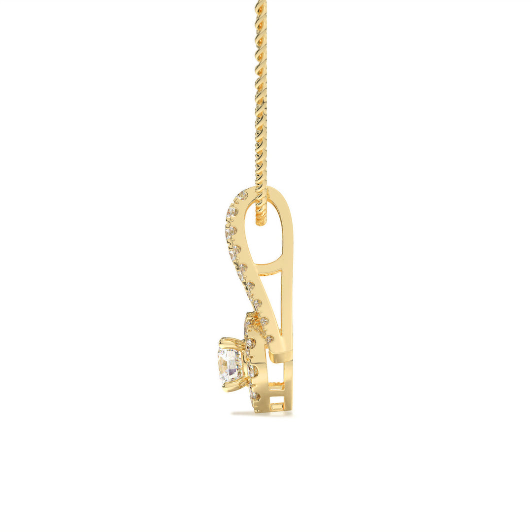 DaphnÃ©e  Radiant Gold Diamond Pendant
