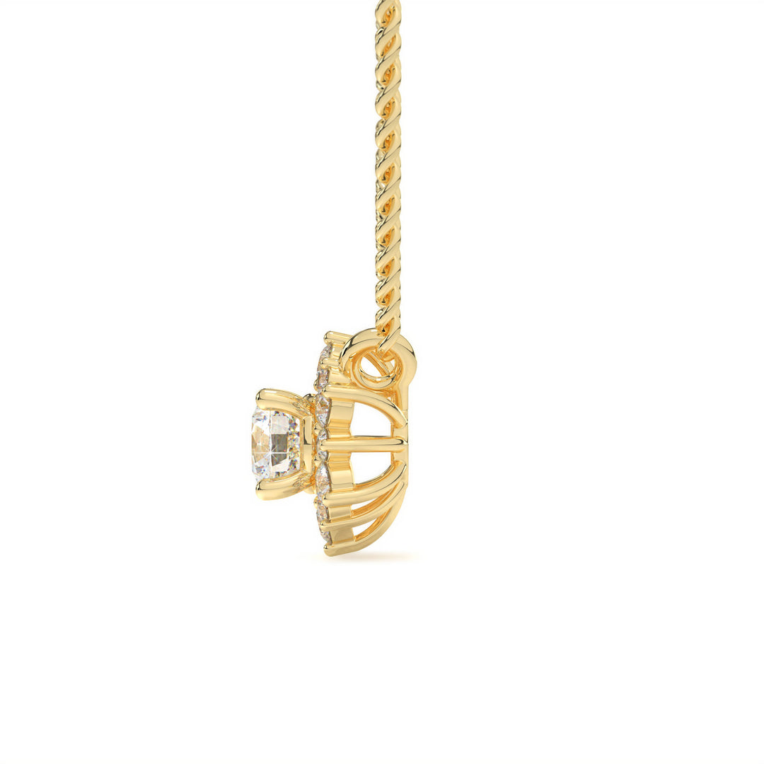 Ã‰lise  Brilliant Floral Diamond Pendant (With Chain )