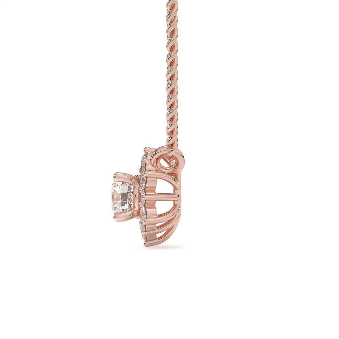 Ã‰lise  Brilliant Floral Diamond Pendant (With Chain )
