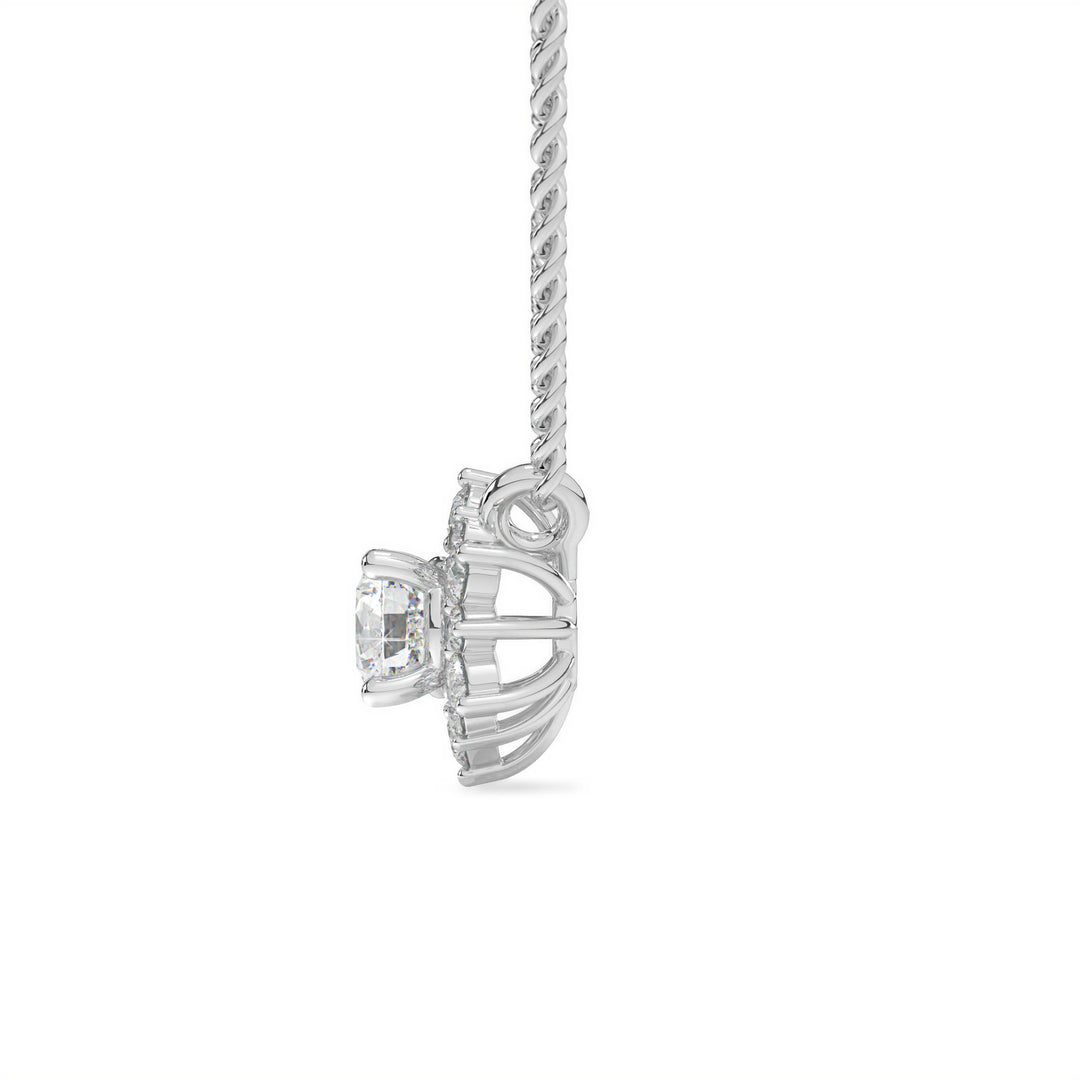 Ã‰lise  Brilliant Floral Diamond Pendant (With Chain )