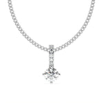 Load image into Gallery viewer, Léna- Graceful Solitaire Drop Pendant