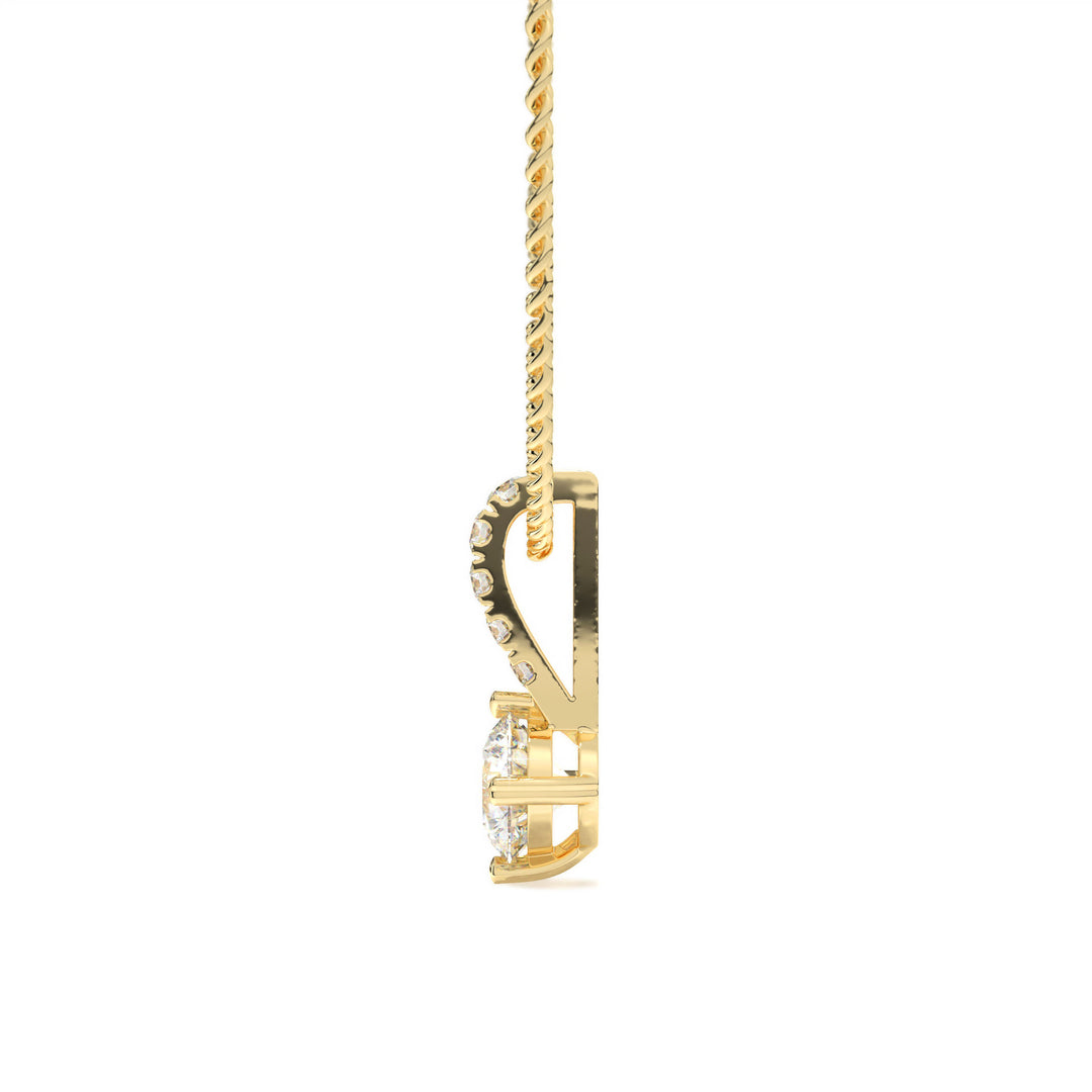 Léna- Graceful Solitaire Drop Pendant
