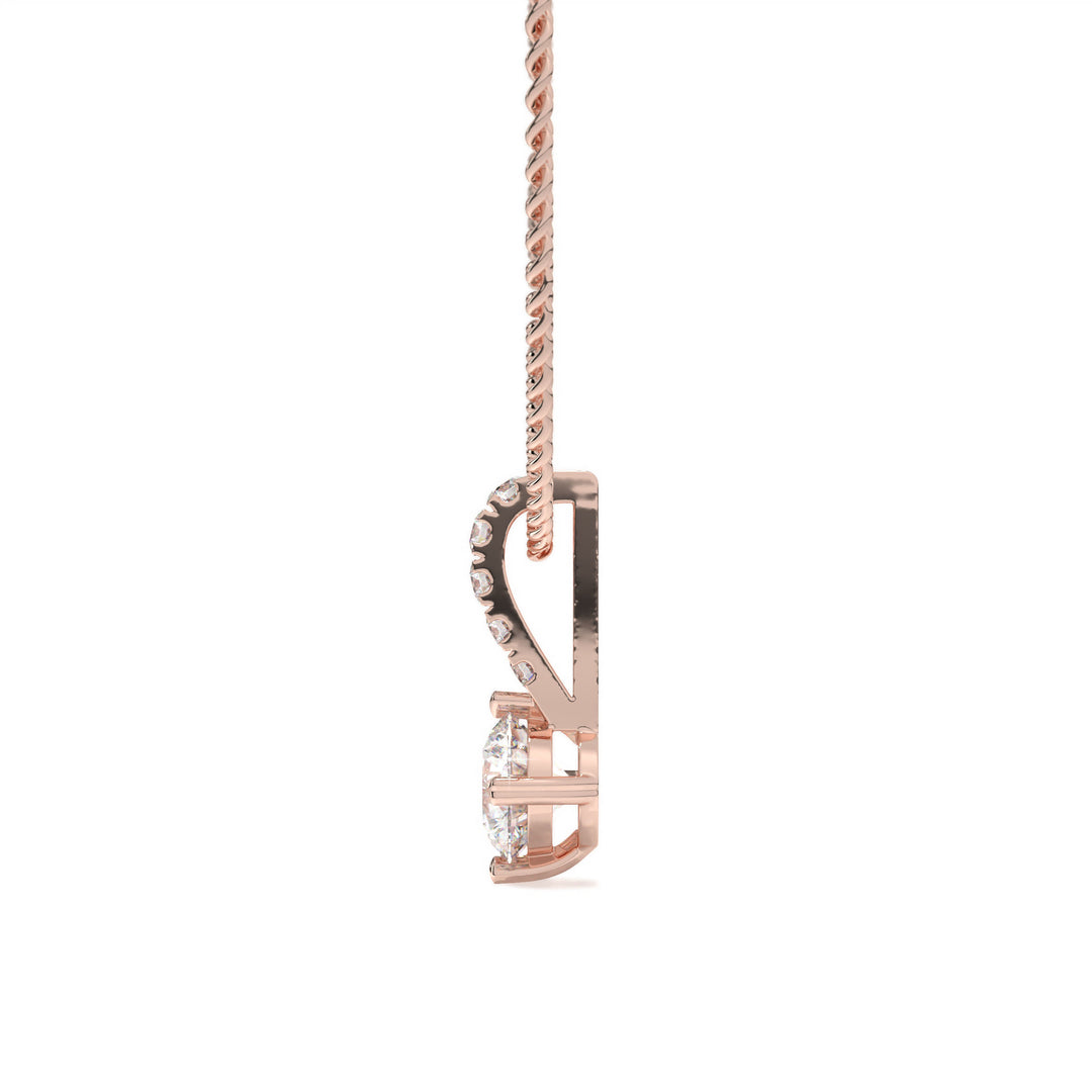 Léna- Graceful Solitaire Drop Pendant