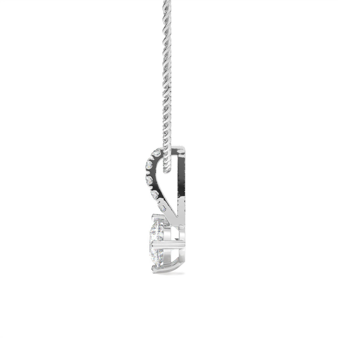 Léna- Graceful Solitaire Drop Pendant