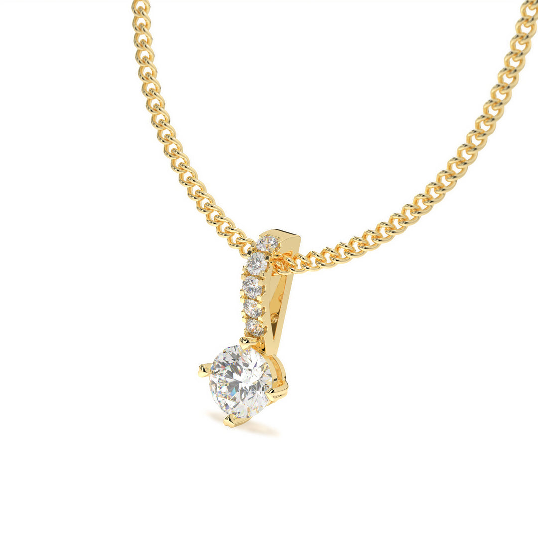 LÃ©na  Graceful Solitaire Drop Pendant