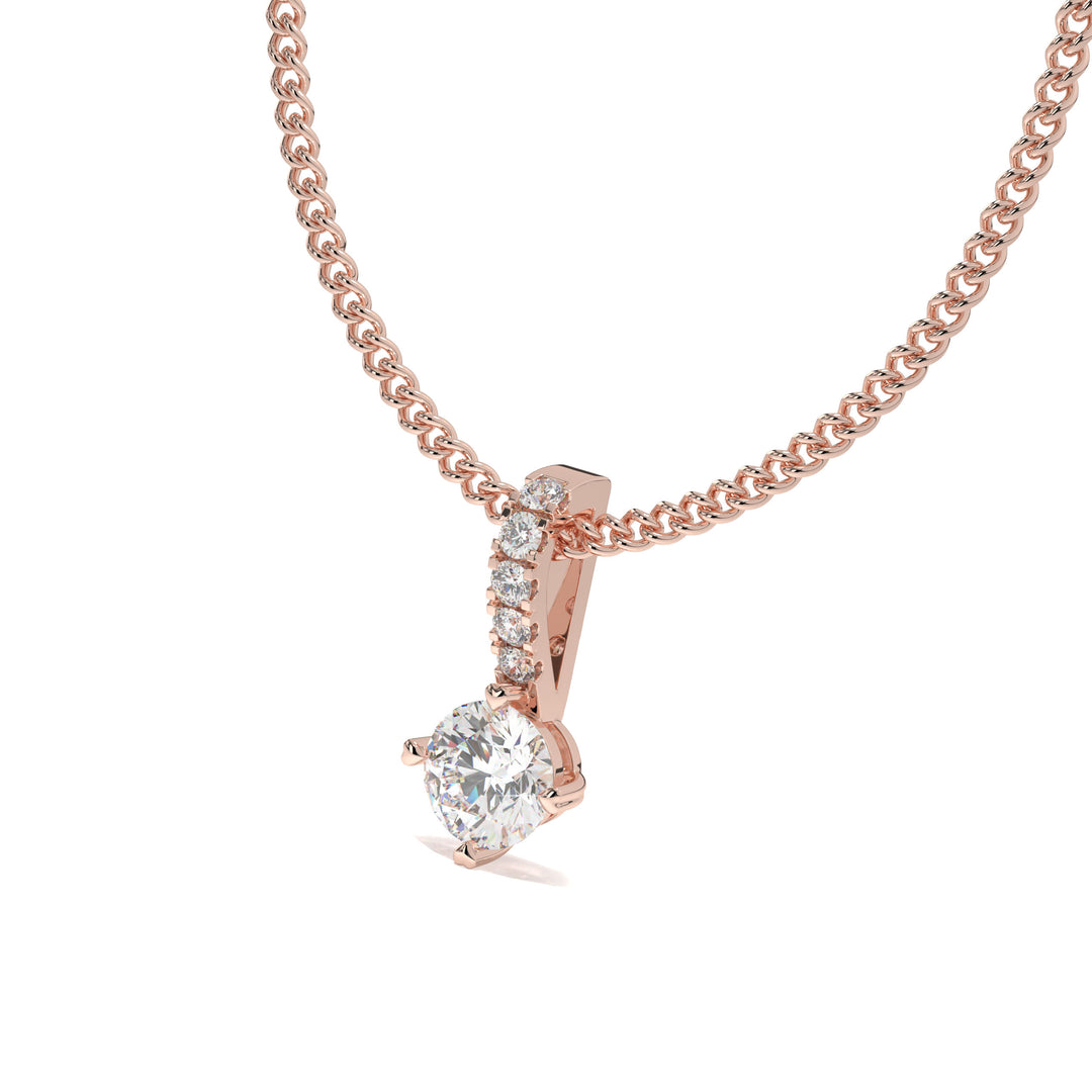 LÃ©na  Graceful Solitaire Drop Pendant