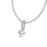 Load image into Gallery viewer, Léna- Graceful Solitaire Drop Pendant