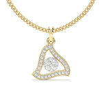 Load image into Gallery viewer, Manon - Modern Triangular Pendant with Diamonds
