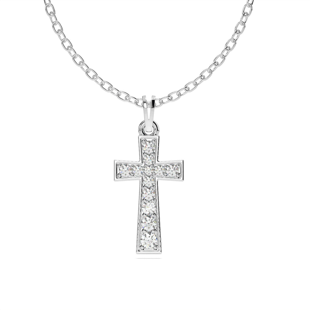 NoÃ¨le  Classic Cross Pendant with Diamonds