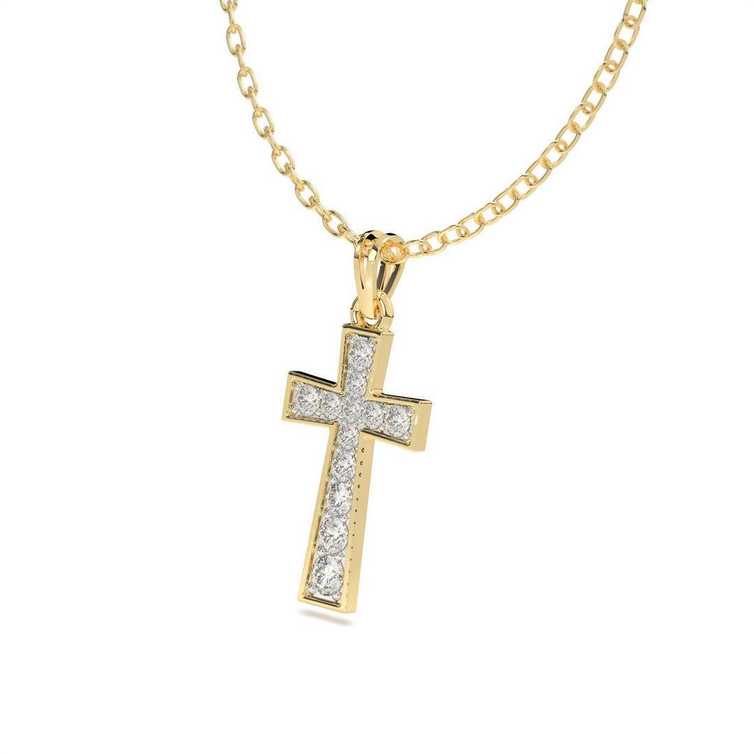 NoÃ¨le  Classic Cross Pendant with Diamonds