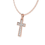 Load image into Gallery viewer, Noèle - Classic Cross Pendant with Diamonds