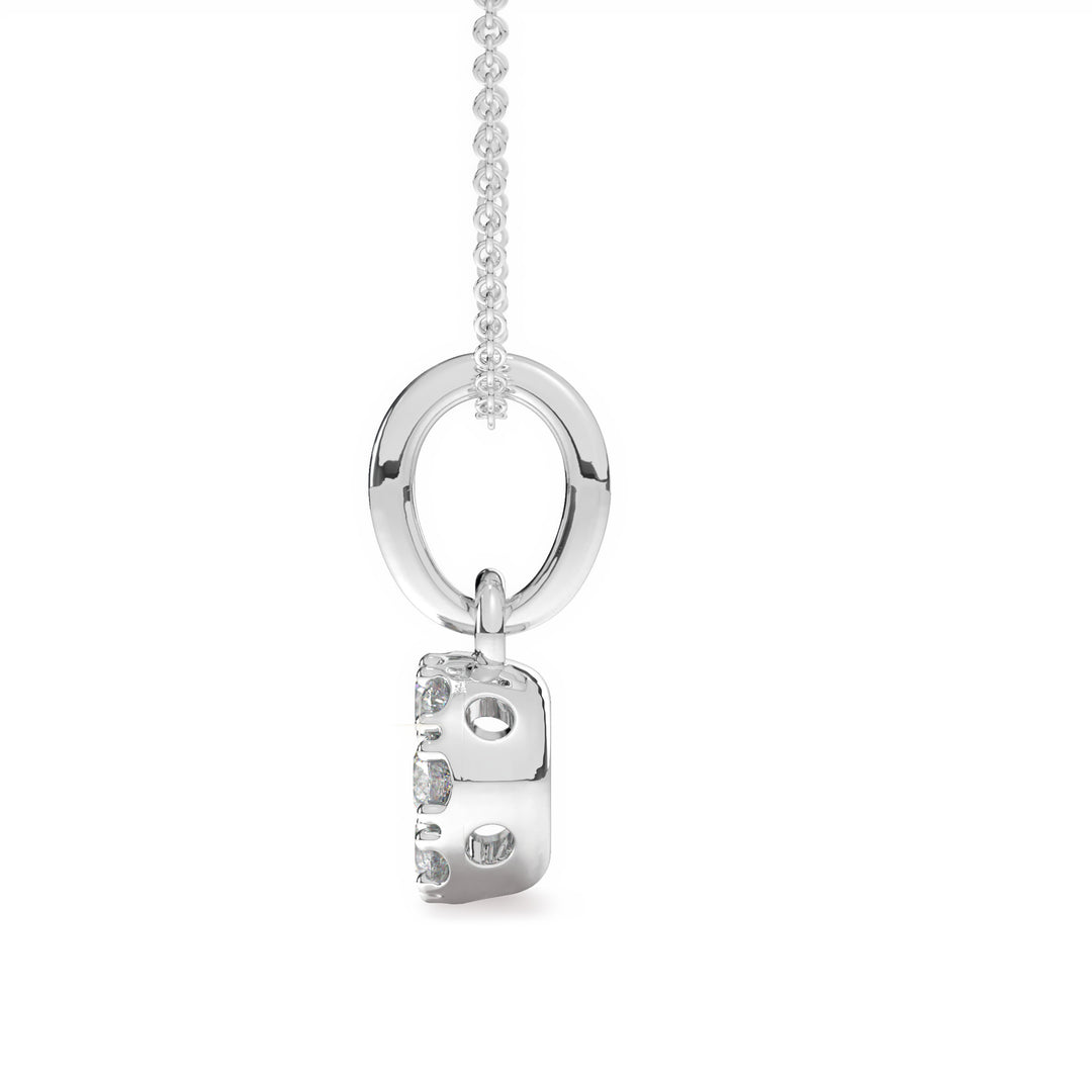 Lucie  Elegant Gold Pendant with Diamond Cluster