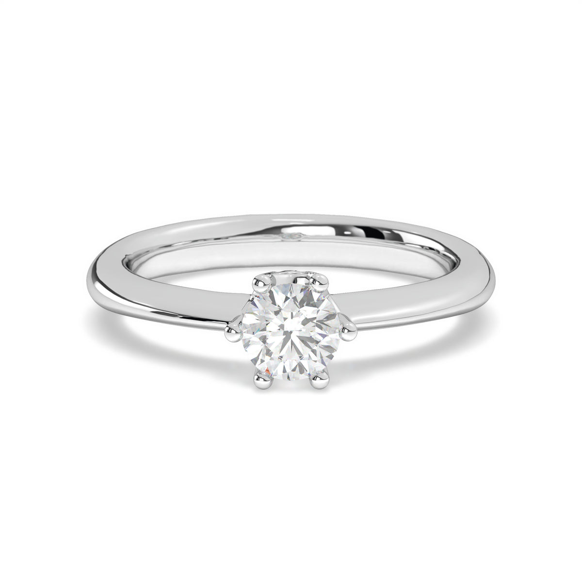 Elléa <br> 6 claw round solitaire