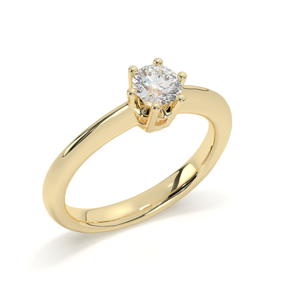 EllÃ©a  6 Claw Round Solitaire
