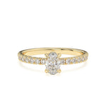 Load image into Gallery viewer, Anna - Oval Solitaire with Hidden Halo and Pavé