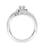 Load image into Gallery viewer, Lïa  - 4 Claw Round Solitaire with Accent Stones