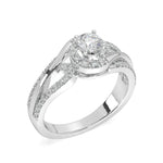 Load image into Gallery viewer, Lïa  - 4 Claw Round Solitaire with Accent Stones