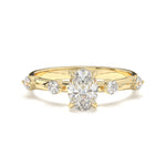 Load image into Gallery viewer, Lillie - Oval Solitaire with Hidden Halo and side stones