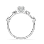 Load image into Gallery viewer, Lillie - Oval Solitaire with Hidden Halo and side stones