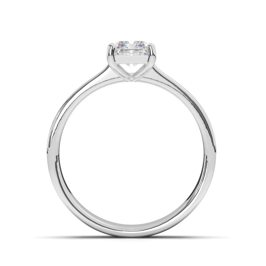 AurÃ©lie  Emerald Solitaire with Tapered Band