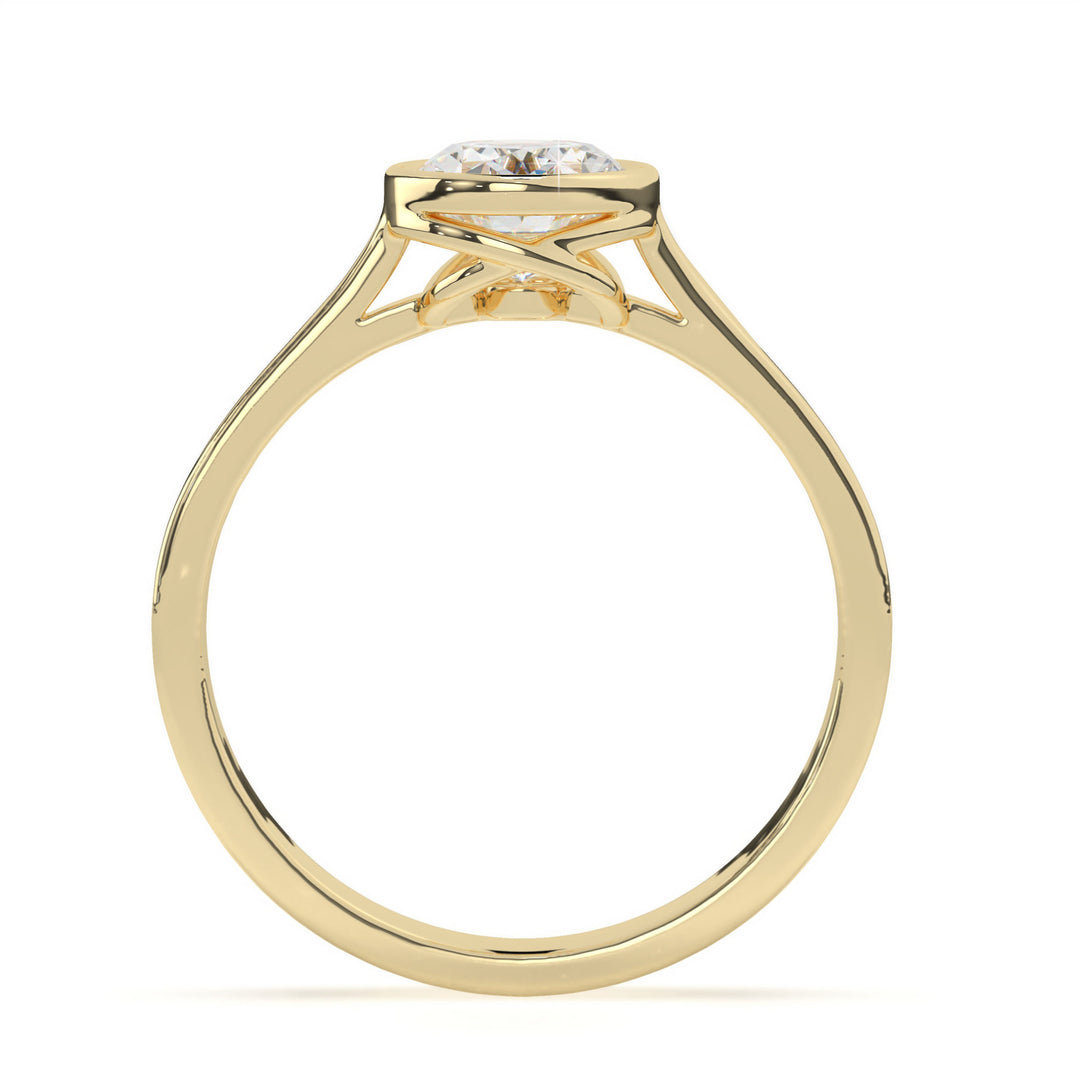 Yvonne  Bezel-set Oval Solitaire