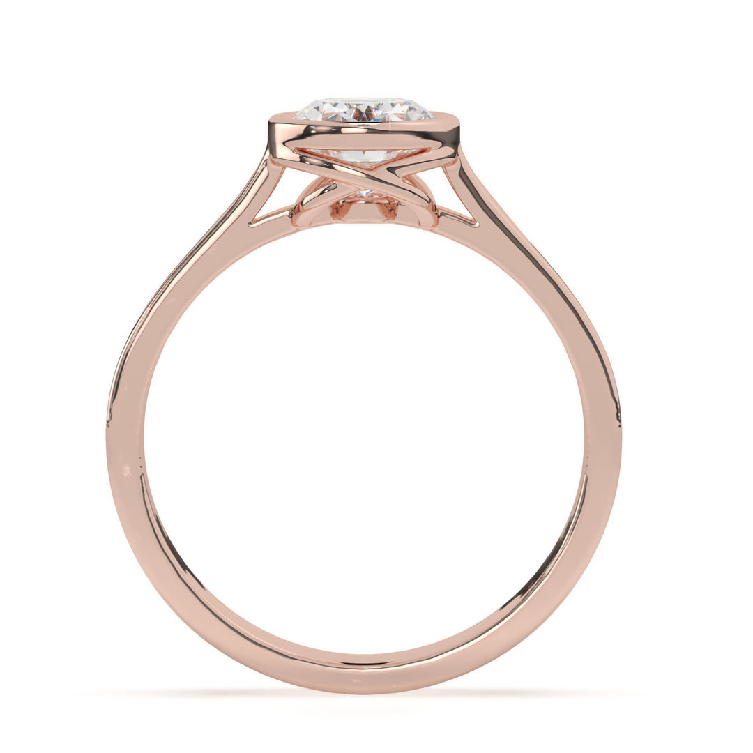 Yvonne  Bezel-set Oval Solitaire