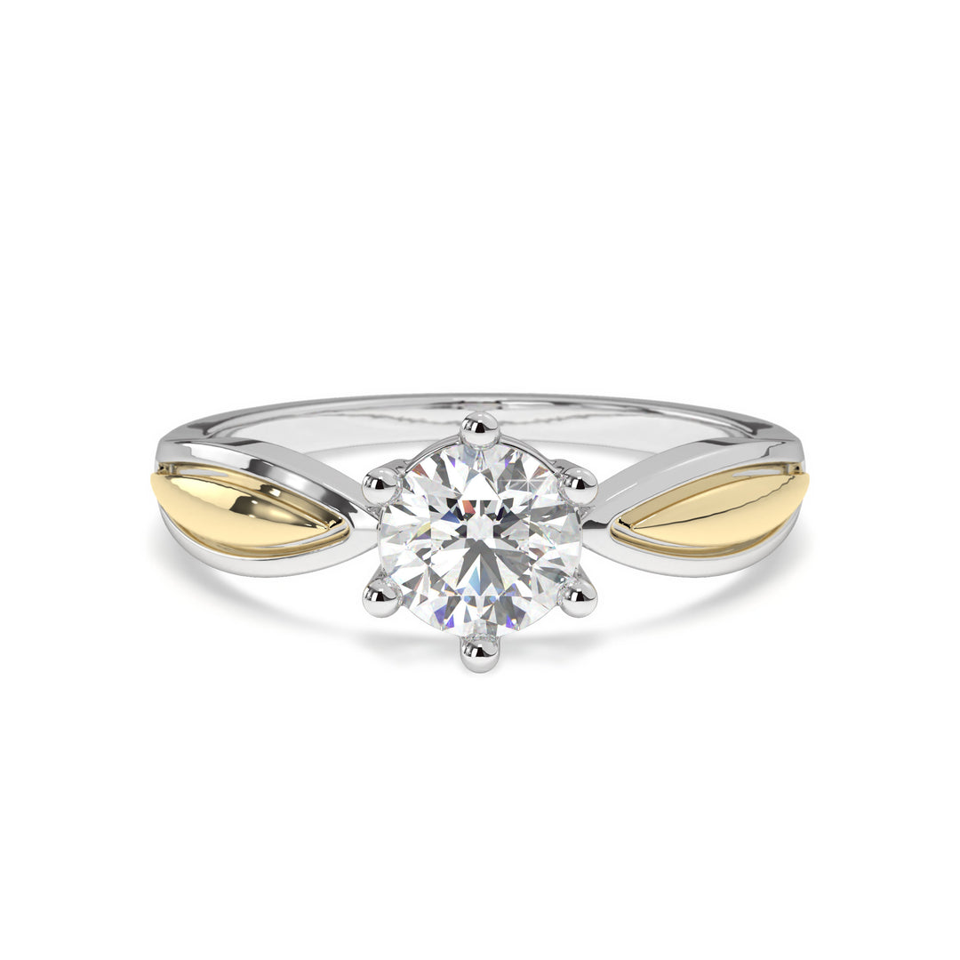 Valérie <br> Elegant Two-tone Solitaire