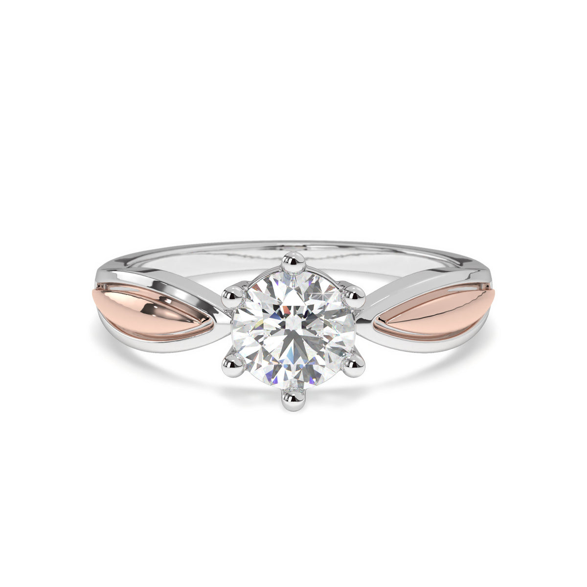 Valérie <br> elegant two tone solitaire