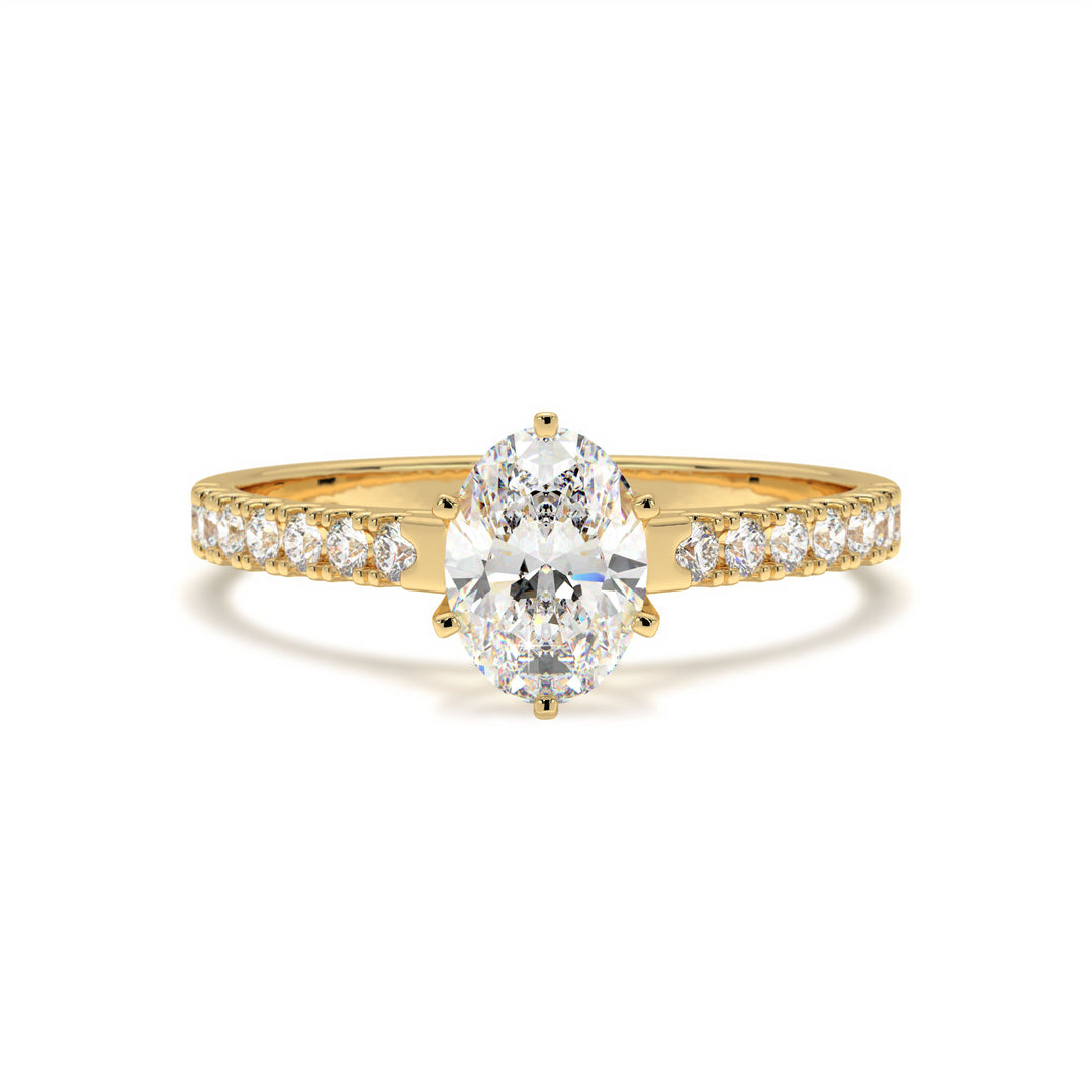 Bérénice - Oval diamond pavé ring