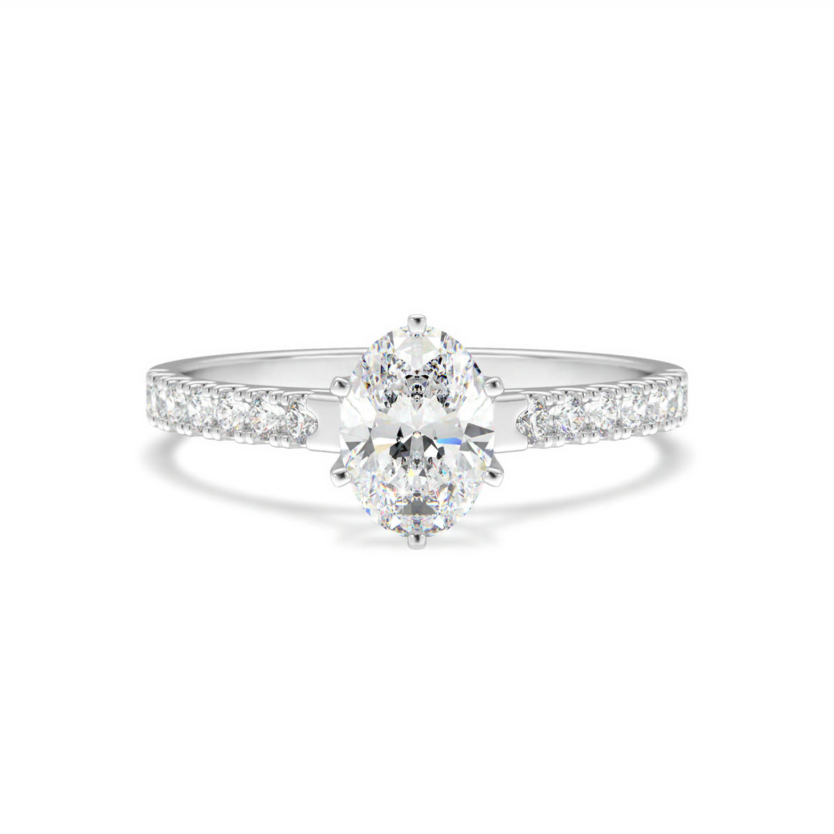 Bérénice <br> oval diamond pavé ring